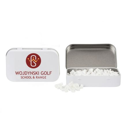 Rectangular Tin with Golf Club Shaped Mints