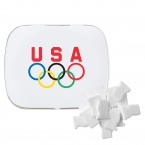 Domed Tin with American Flag Shaped Mints
