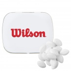 Domed Tin with Football Shaped Mints