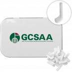 Rectangular Tin with Golf Club Shaped Mints