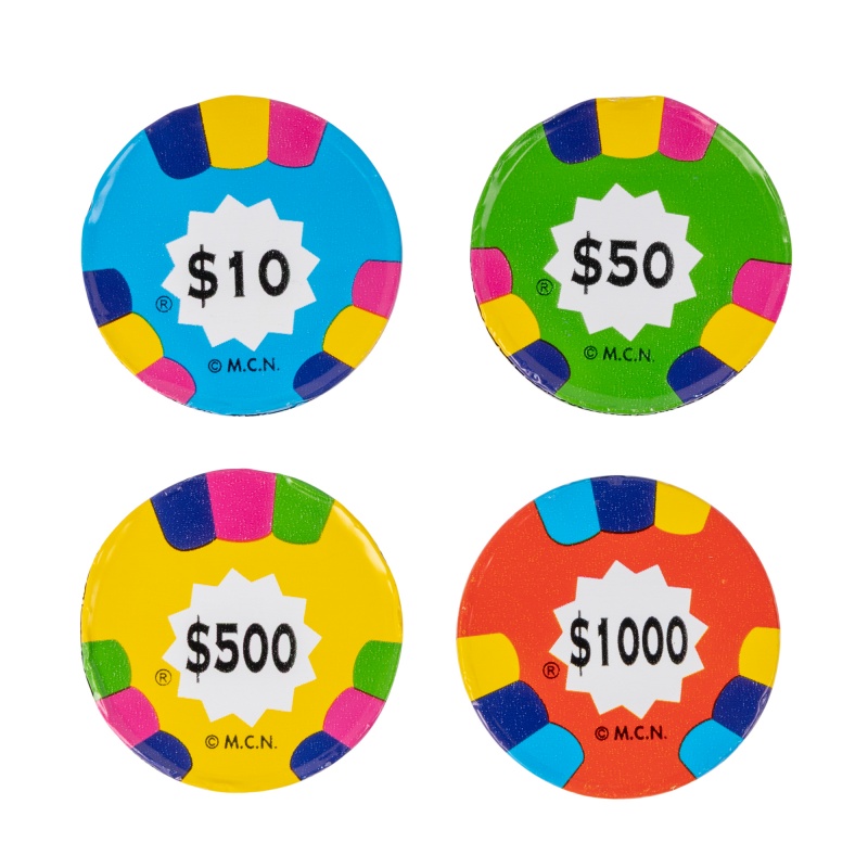 Decorated Milk Chocolate Poker Chips