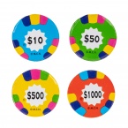Decorated Milk Chocolate Poker Chips
