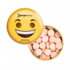 Smiley Face Emojy Tin with Orange Mints