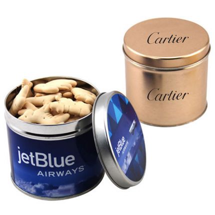 Round Tin with Animal Crackers