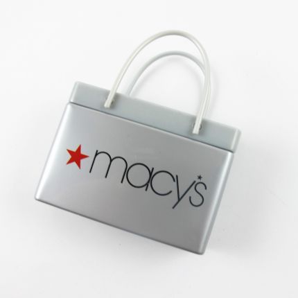 Silver Shopping Bag Tin