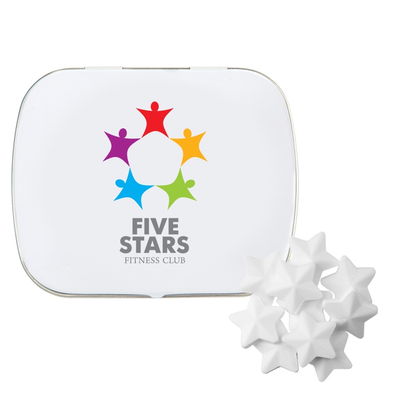 Domed Tin with Star Shaped Mints