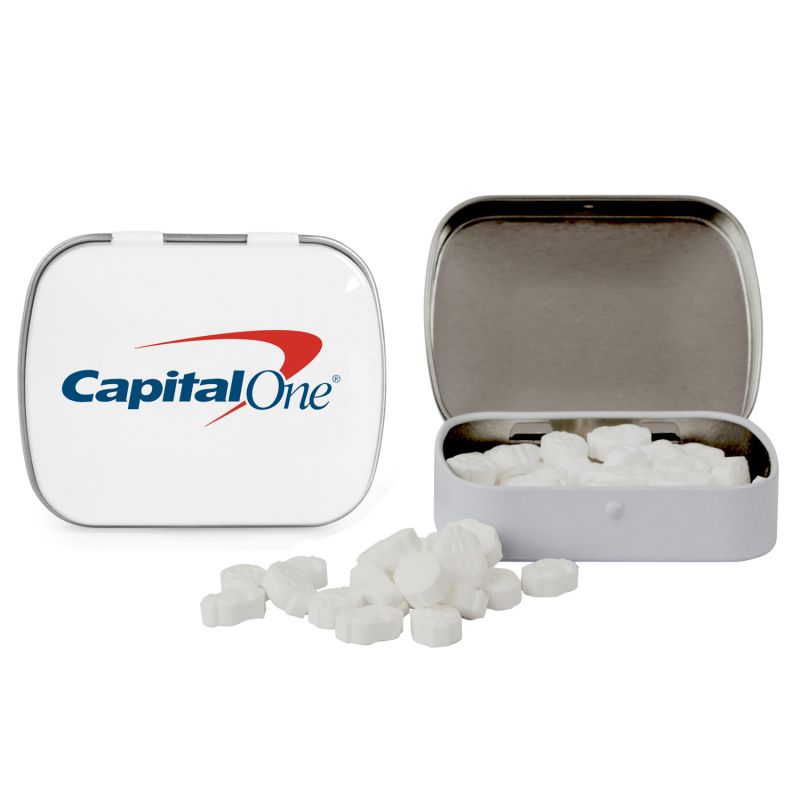 NC Custom: Domed Tin with Dollar Sign Shaped Mints. Supplied By