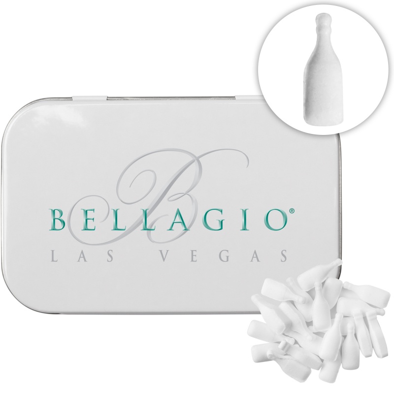Rectangular Tin with Bottle Shaped Mints