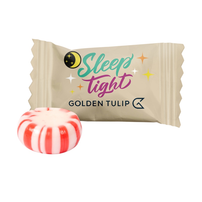 4 Color Process Wrapped Peppermint Starlight Mints