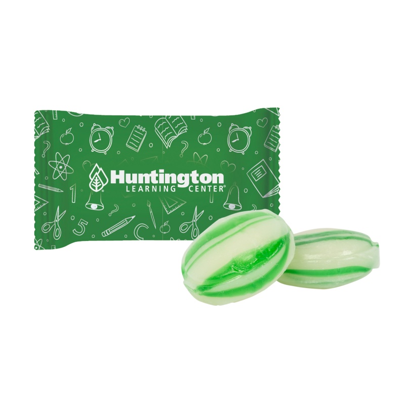 4 Color Process Wrapped Green Striped Spearmint Mega Mint