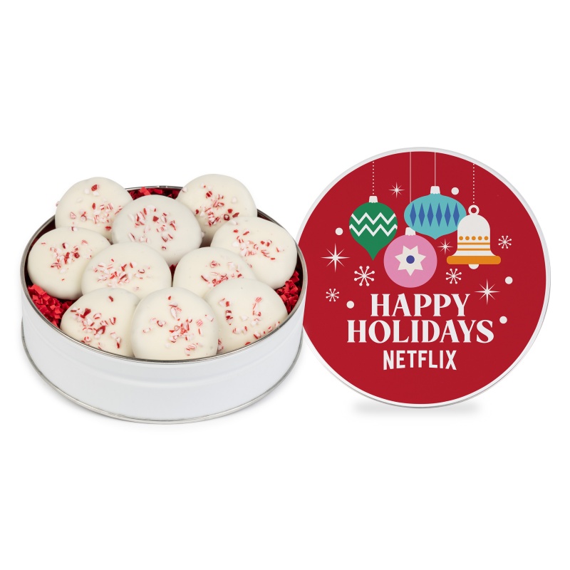 Peppermint Delight Cookies- Small Gift Tin-10ct