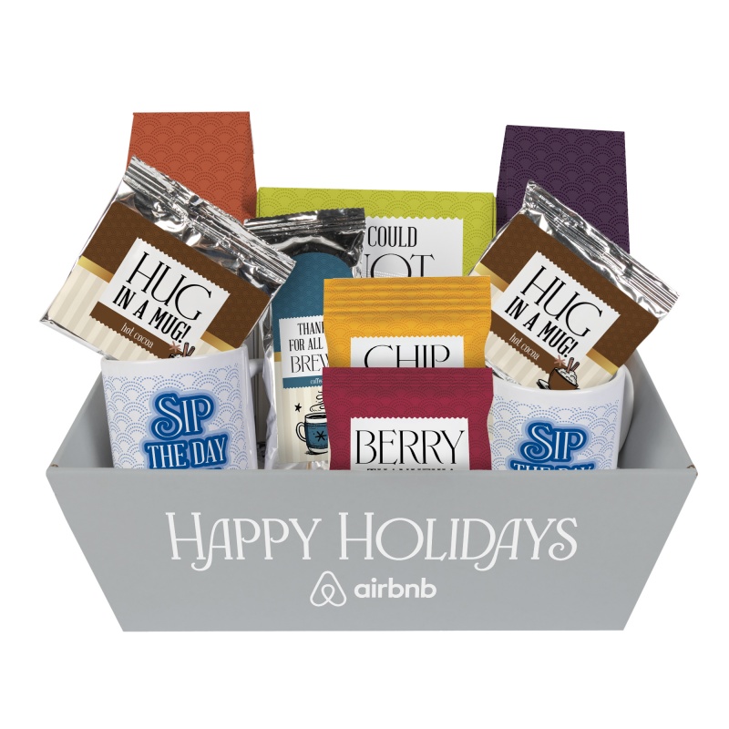 Sip and Savor Gourmet Tray with Mugs- Small