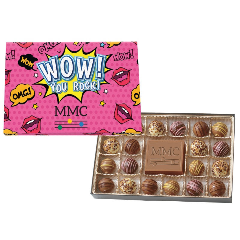 Truffle Gift Box Full Color Lid with 20 Truffles