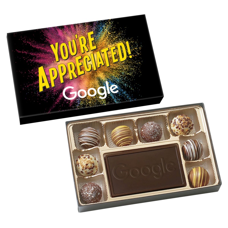 Truffle Gift Box Full Color Lid with 8 Truffles