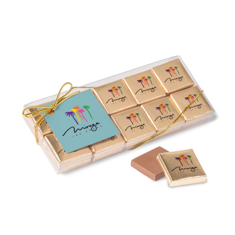 Twenty Piece Chocolate Foiled Square Box-Full Color