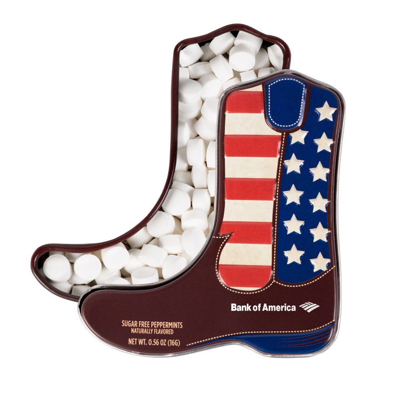 America Cowboy Boot-Shaped Mint Tin