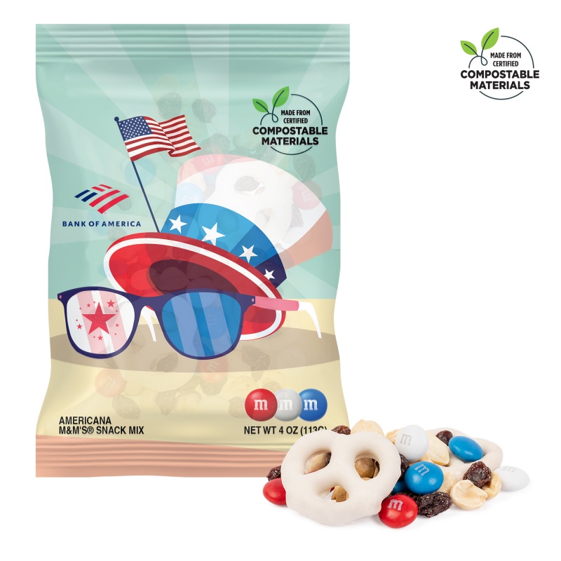 4oz. ECO- Digibag™, Americana M&M Snack Mix 