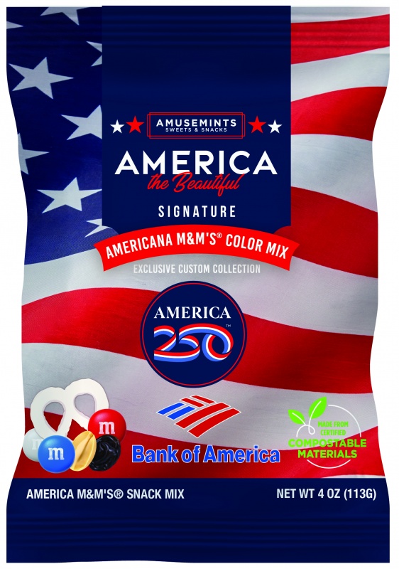 4oz. ECO- Digibag, America 250 M&M Snack Mix