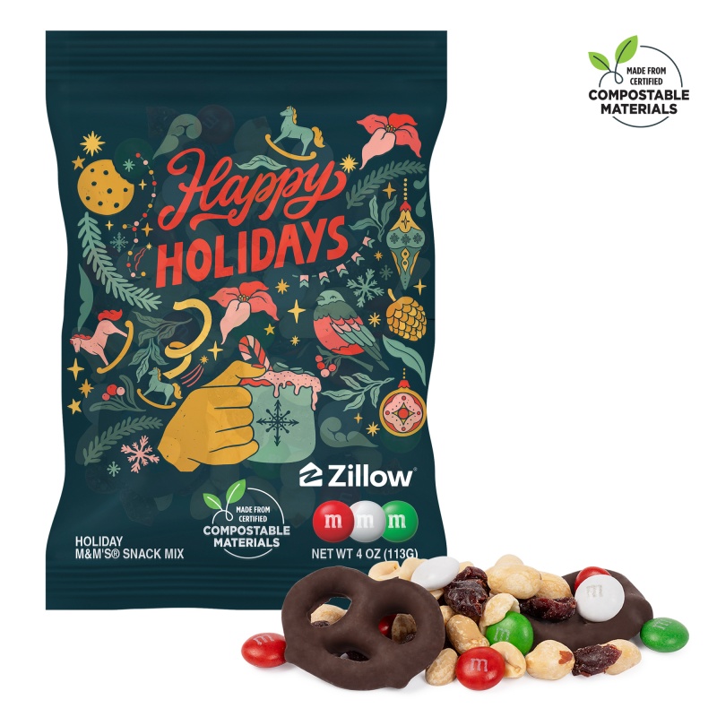 4oz. ECO- Digibag™, Holiday M&M Snack Mix 