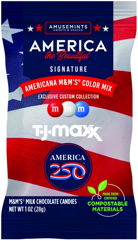1 oz. ECO-Digibag, Compostable & Full Color, America 250 M&M'S