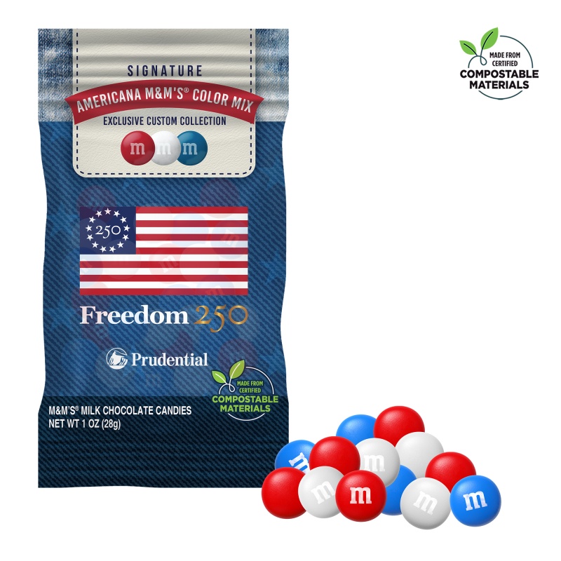 Freedom250 - M&M'S&reg; 1 oz. ECO-Digibag, Compostable & Full Color