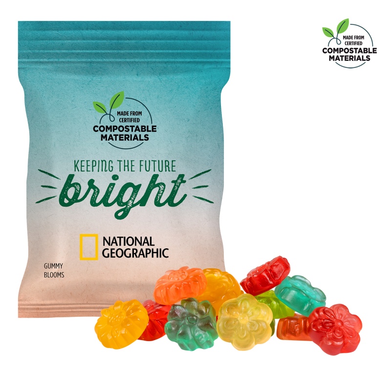 2oz. ECO-Digibag, Compostable & Full Color, Gummy Blooms