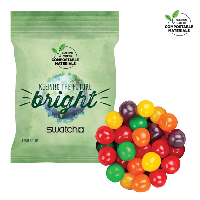 2oz ECO-Digibag, Compostable & Full Color, Assorted Fruit Sours
