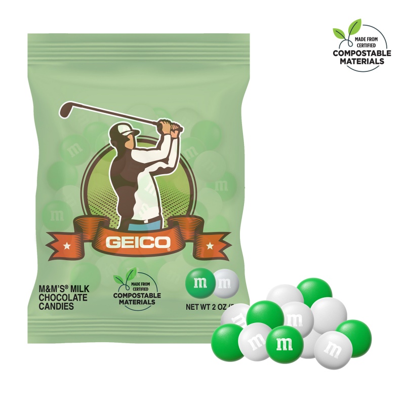 Golf - 2oz Color Choice M&M'S&reg; ECO-Digibag, & Full Color