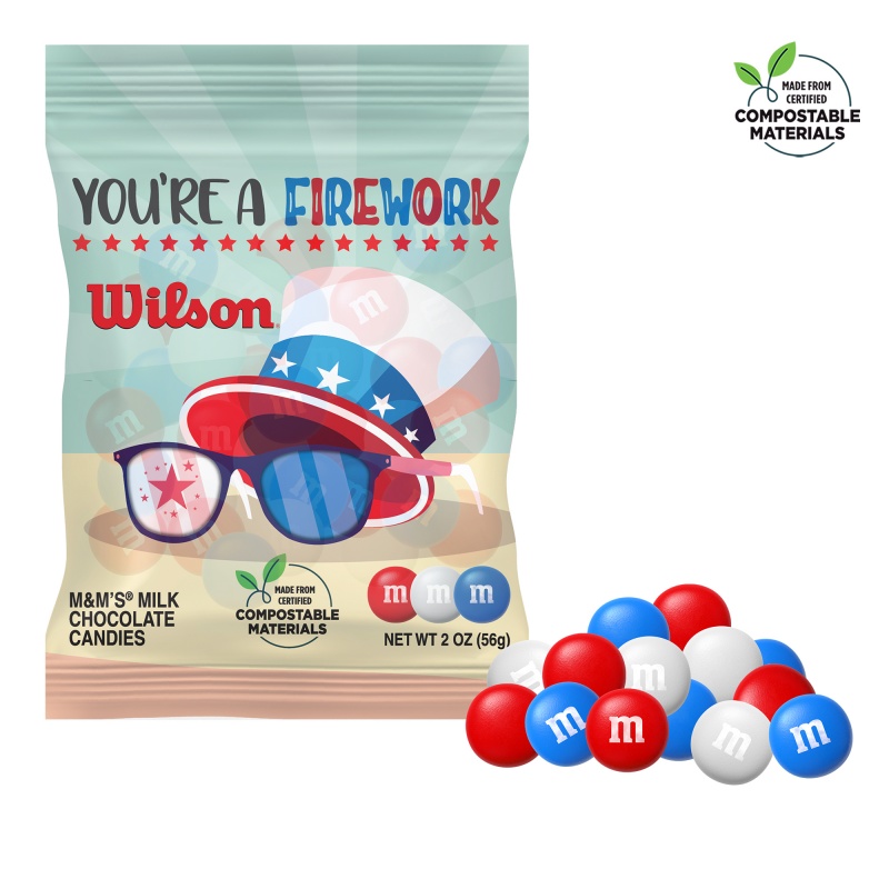 2oz ECO-Digibag, Compostable & Full Color, Americana M&M'S