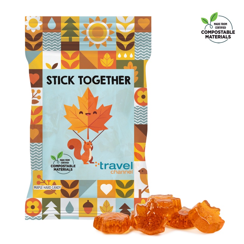 2 oz. ECO-Digibag, Compostable-Maple Flavored Candy