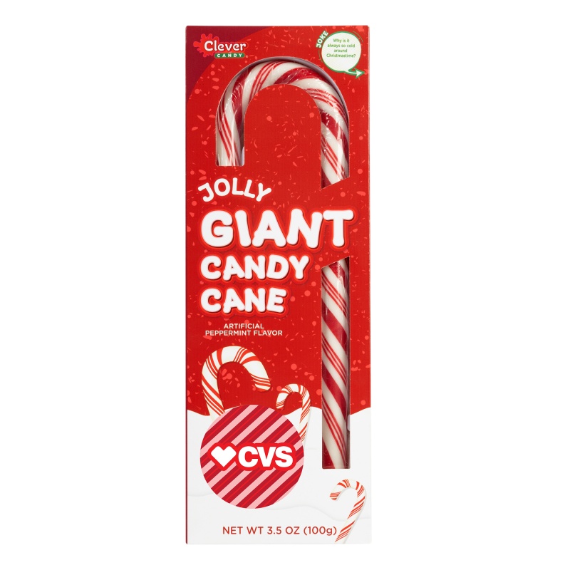 Giant Candy Cane with Full Color Label