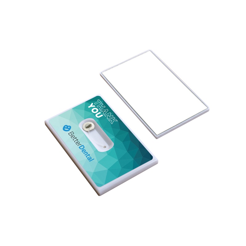 Credit Card Style Dental Floss with Mirror