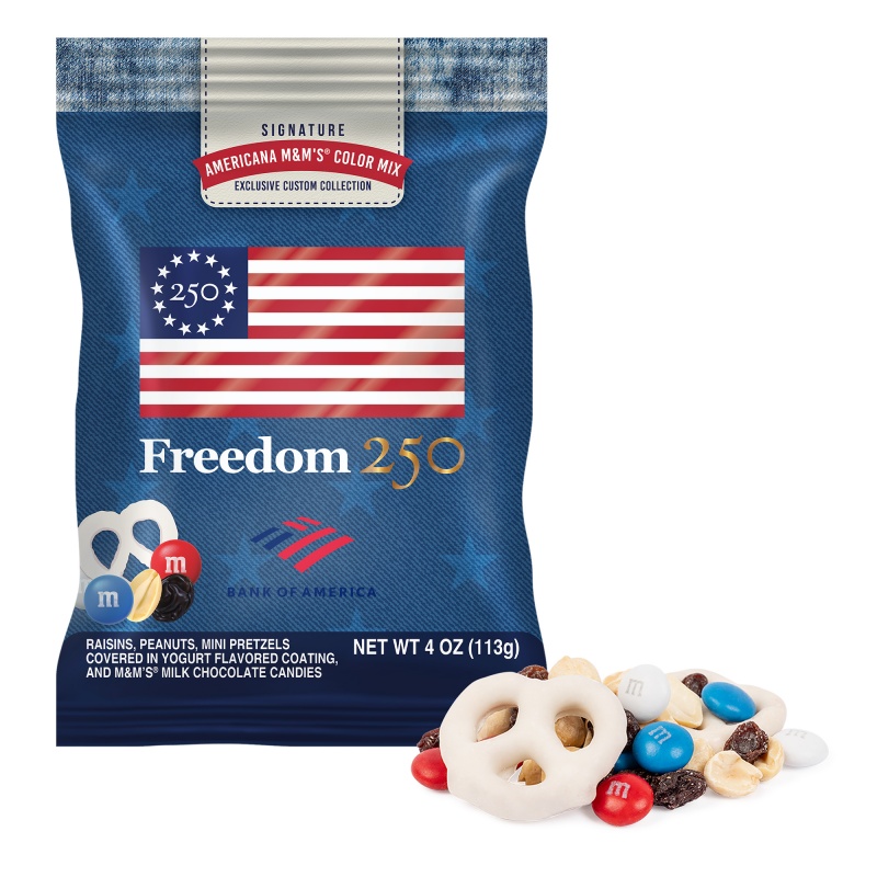 Freedom250 - 4oz M&M&reg; Snack Mix in Full Color Digibag 