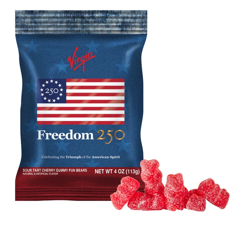 Freedom250- 4oz. Digibag-Cherry Gummy Bears