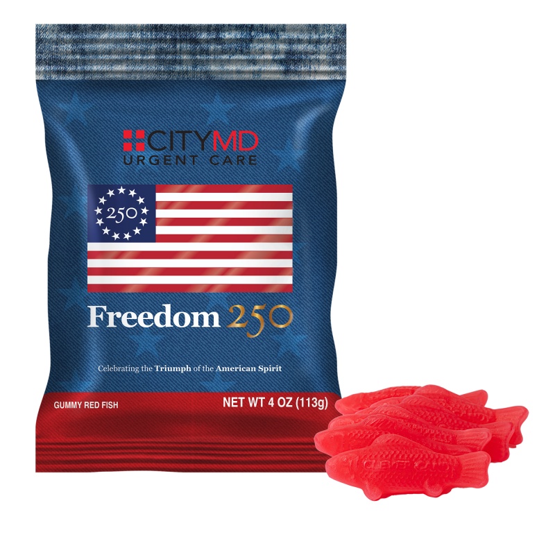 Freedom250- 4oz. Digibag- Gummy Red Fish