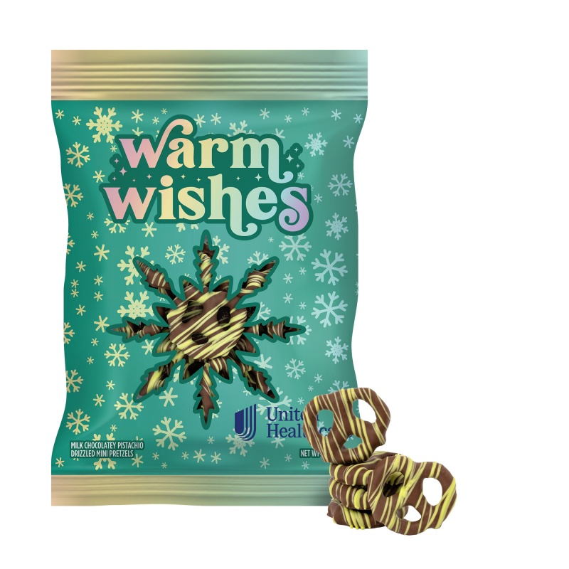 Pistachio Delight Mini Pretzels 4oz. Digibag