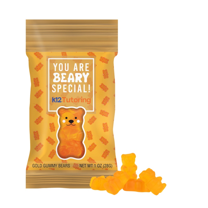 1 oz. Full Color Digibag&trade; with Gold Gummy Bears