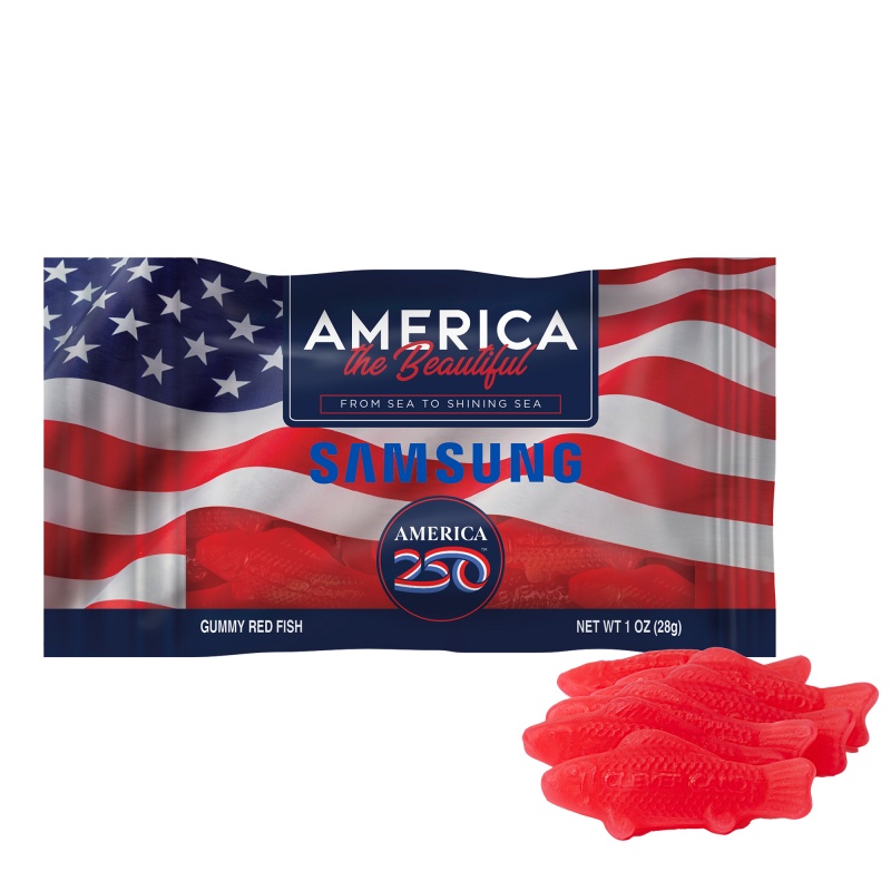 America 250- 1oz. Digibag- Gummy Red Fish