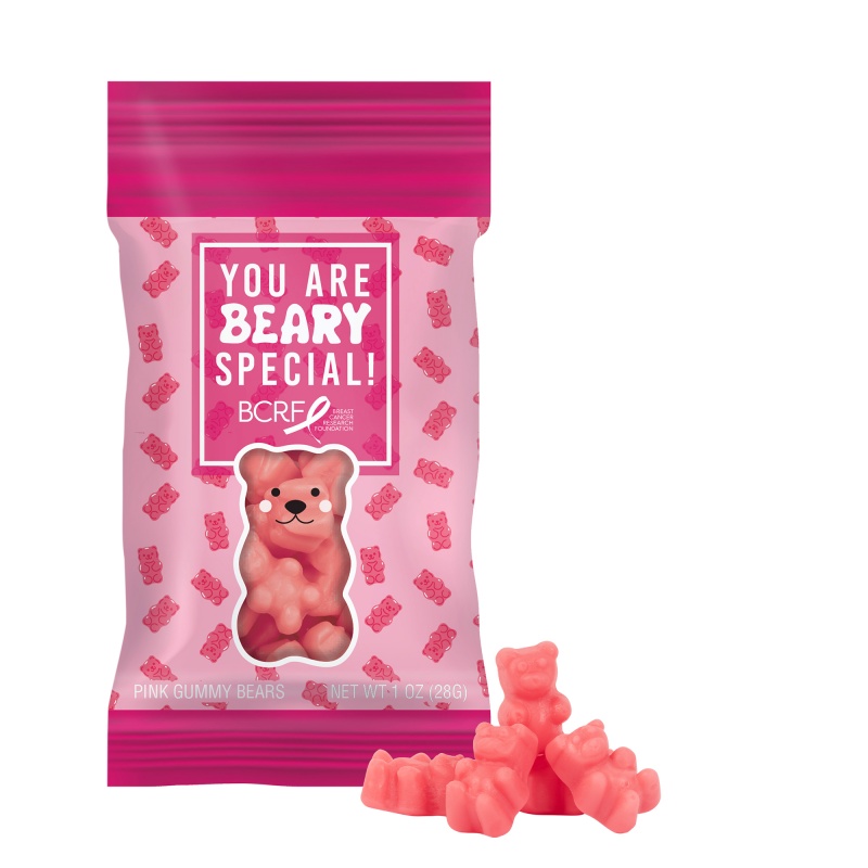 1 oz. Full Color Digibag&trade; with Pink Gummy Bears