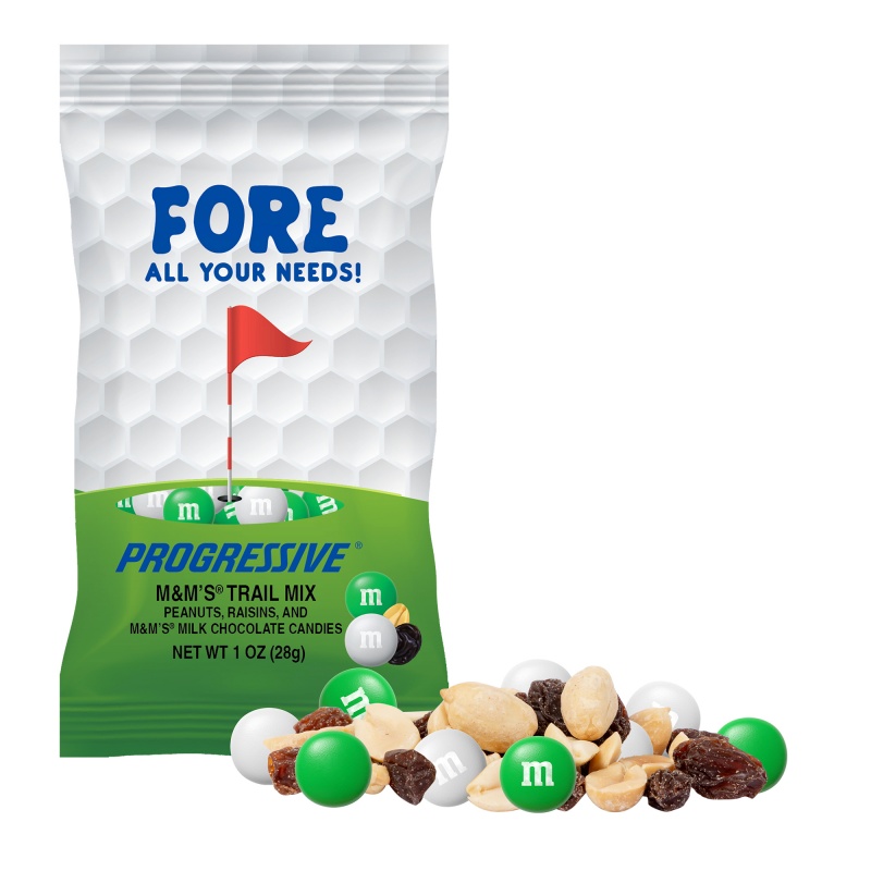 Golf - 1oz Color Choice M&M'S&reg; Trail Mix Full Color Digibag