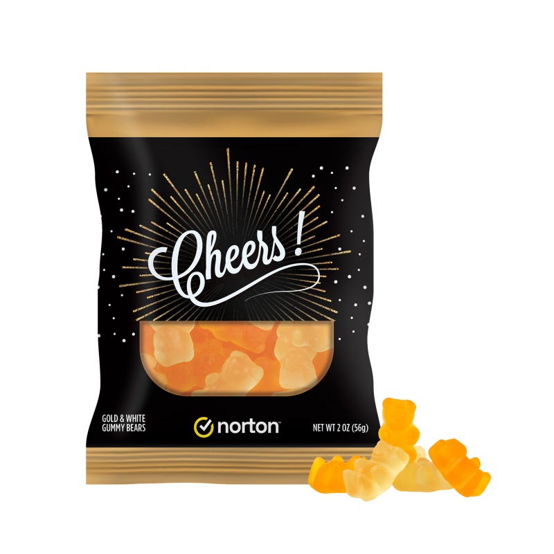 2 oz. Full Color Digibag&trade; with Golden Celebration Bears