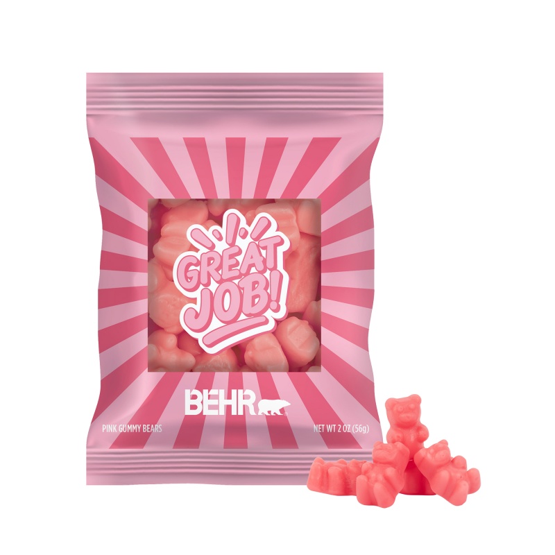 2 oz. Full Color Digibag&trade; with Pink Gummy Bears