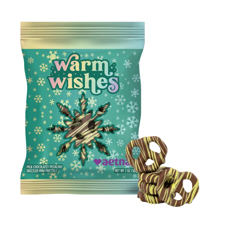 Pistachio Delight Mini Pretzels 2oz. Digibag