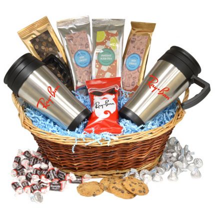 Mug Gift Basket-Choc Almonds