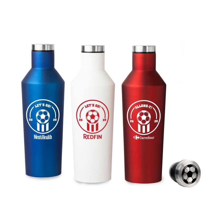 Soccer Vacuum Sealed 17oz Bottle