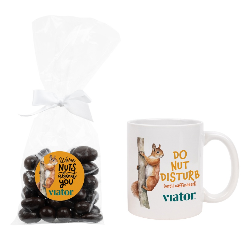 Mug Gift Set with Dark Chocolate Almonds