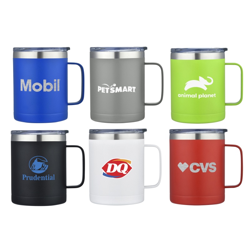 14 oz. Stainless Steel Camping Mug with Handle