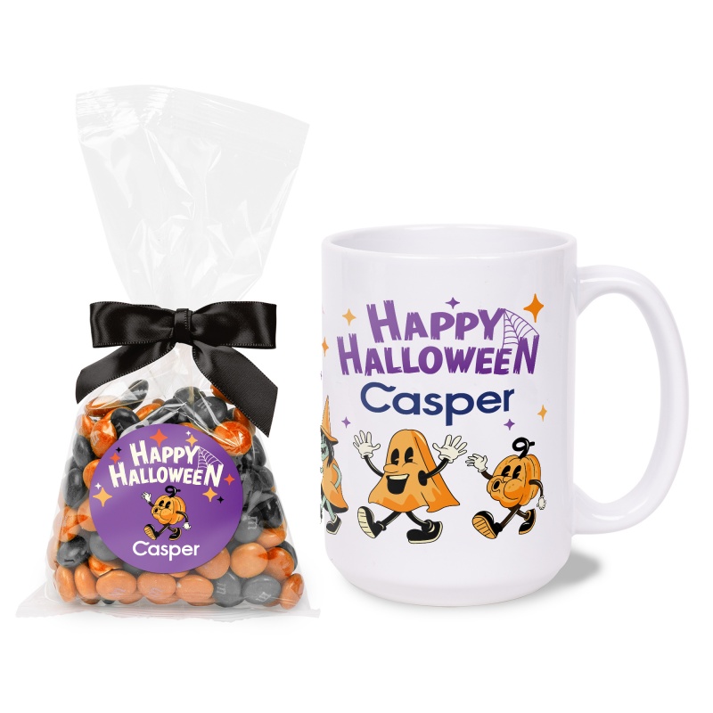 Mug Drop Color Choice M&M's & 15oz Full Color Mug Set