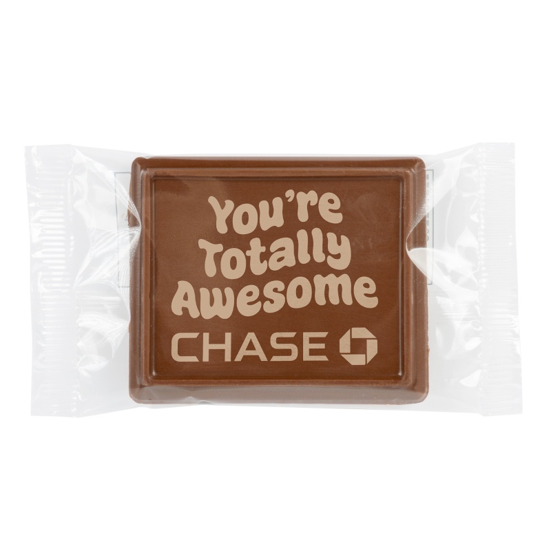Etched Rectangle Chocolate Cookie