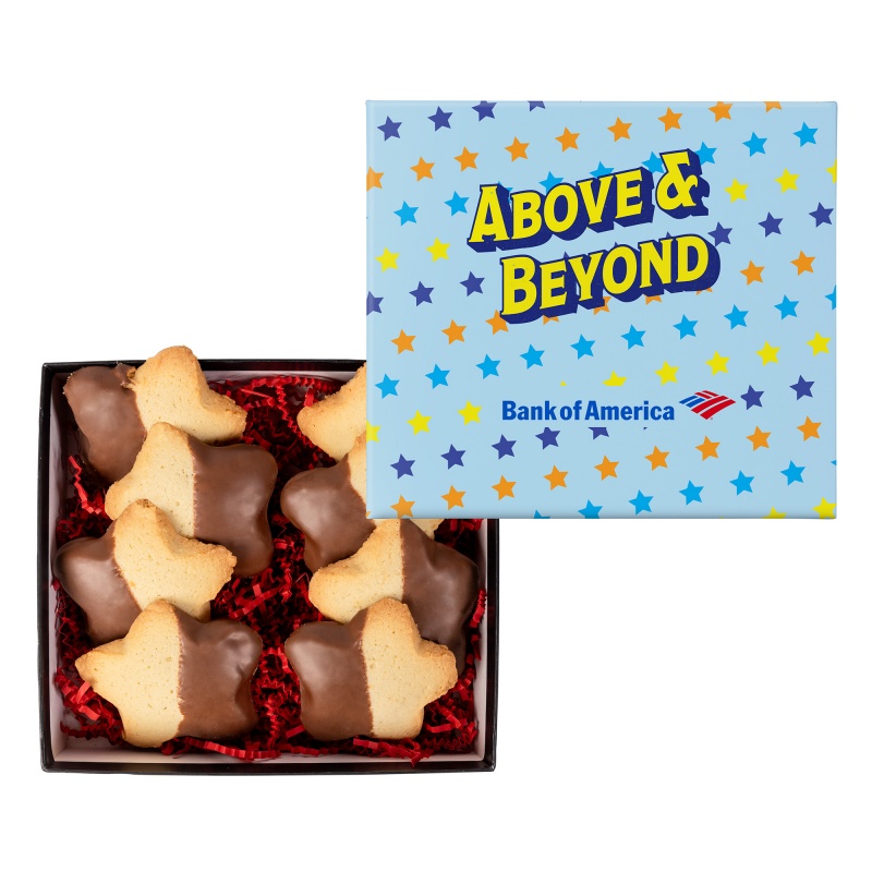 Chocolate Dipped Star Cookie in Gift Box